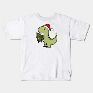 dinosaur christmas tree Kids T-Shirt